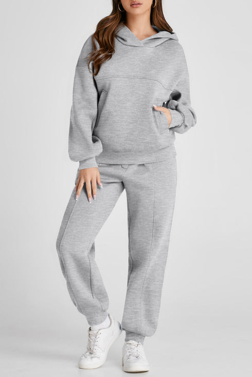 'Nyssa' Long Sleeve Hoodie and Pants Activewear Set - Celes Fashion